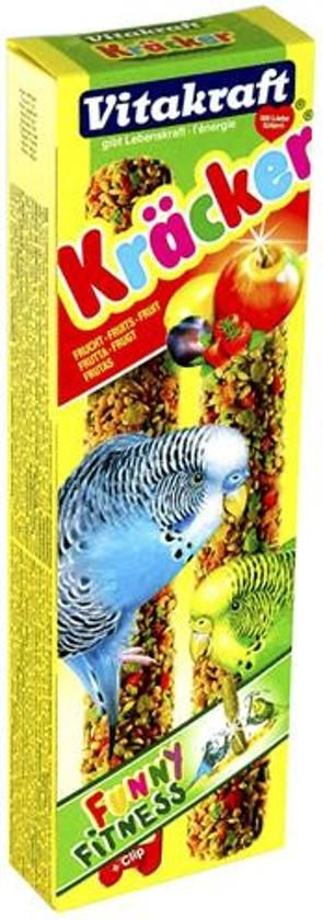 VITAKRAFT Parkiet Kracker - Fruit - 2 in 1 - 10 Stuks - Vogelvoer