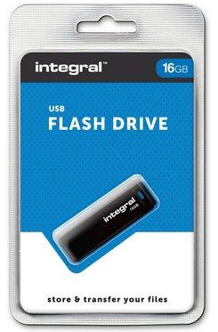 Integral Black USB 16GB USB 2.0 - Black