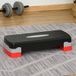 Step Fitness Aérobic avec hauteur réglable 10-15 cm, en polypropylène, 68x29cm, noir et rouge, plateforme d'exercice