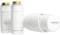 Bruckner Wicher - Thermostatische aansluitset, middenaansluiting 50 mm, wit 600.331.4