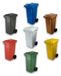 Briconess Mobil Plastic Afvalcontainer voor gescheiden afval, 120 liter - kleur groen