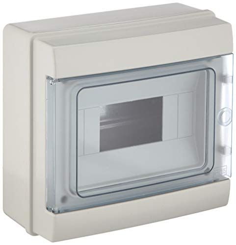 Electraline Energaline 60437 60438 kleine verdeler, wandschakelbord met tinnen deur, 8 modules, wit