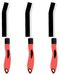 Brosse à joints Brosse de nettoyage d'angle Brosse à fentes - Tête de brosse plate incurvée - Orange - 3 pièces - Pour joints et coins dans la cuisine et la salle de bain