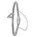 Lucardi Dames Armband mesh letter V met kristal - Staal - Zilverkleurig - 19 cm