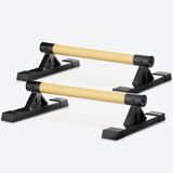 NEOLYMP Parallettes Hout & Staal – Ergonomische Push Up Bars & Handstand Grepen 500 kg