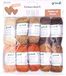 Gründl Wol Cotton Quick Mini Shades of Brown Set voor breien en haken 10 x 15 g, 100% katoen, 15 g / 37 m, bruin