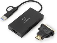 Renkforce Externe videokaart DDR3-RAM USB-A, USB-C 3.2 Gen 1, HDMI, DVI