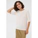 Kaffe Kaffe top wit met ingebreid patroon