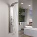 Hudson Reed Colonne de Douche Hydromassante - Mitigeur Thermostatique Moderne - Acier - Gris brossé