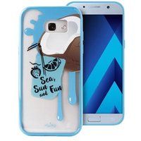 PURO Summer Juice Cocco - Beschermende bedekking voor mobiele telefoon - silicone, transparante PVC - lichtblauw - voor Samsung Galaxy A3 (2017)
