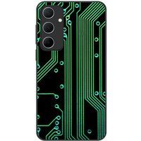 Samsung Galaxy A35 Texture circuit geek Verstevigd hoesje met sublimatie bedrukking