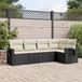 Maison Exclusive - Ensemble de meubles de jardin 5 pièces avec canapé et coussins, noir, en polyrotin