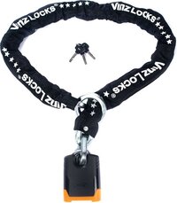 VINZ Batura Motorslot / Scooterslot / Kettingslot ART 5 - 120 cm - Zwart - Gehard Staal