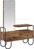vidaXL Kaptafel met lade, plank en opslag, Oud hout, Bewerkt hout