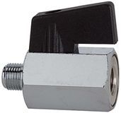 Riegler Mini-kogelkraan glad oppervlak messing vernikkeld G 1/2 IG/AG DN 10 - 103346
