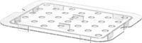 HENDI Geperforeerde GN roosters – polycarbonaat – 265x206 mm – transparant