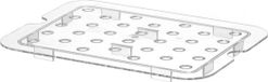 HENDI Geperforeerde GN roosters – polycarbonaat – 265x206 mm – transparant