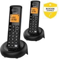 ALCATEL E260 S. Voice Duo - Draadloze DECT-telefoon met antwoordapparaat - Compact design - Groot display met achtergrondverlichting - Handsfree - Functie voor ongewenste oproepen - 2 handsets - Zwart