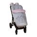Universele Babyline Universele Babyvoetenzak van Fleece + Bijpassende Geschenkhandschoenen! + 2 Bijpassende Geschenkafdekkingen, Afneembaar, 3D-Rugweefsel, Waterafstotend (Ballerina)