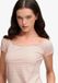 Superdry Bardot Off-Shoulder Top Dames Roze blush streep Katoen/Elastaan