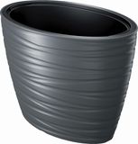 Prosperplast Maze bloempot plantenbak 2in1 ovaal antraciet