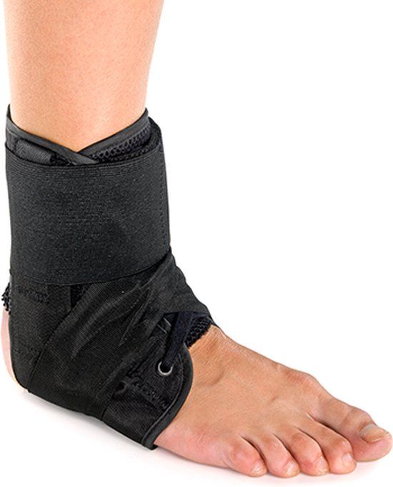 BraceID Lichtgewicht Enkelbrace - Enkelbandage - Zwart - Maat M