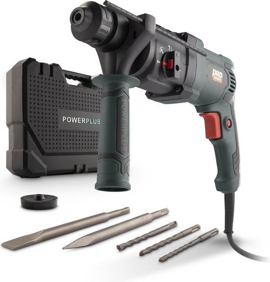 POWERPLUS PRO POW3010 - 800W SDS-plus Boorhamer met Koffer en Borenset