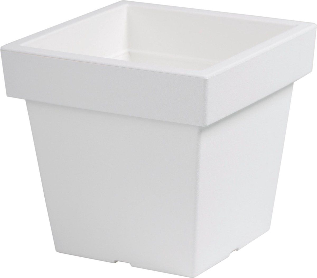 Prosperplast Vierkante Bloempot - 20 cm - Wit