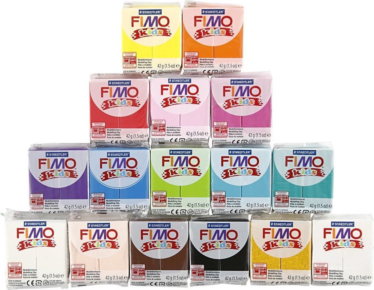 FIMO - STAEDTLER FIMO® Kids, 32x42 gr, kleuren assorti