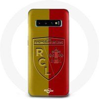 Maniacase Samsung Galaxy S10 Hoesje RCL Lens Geel en Rode Achtergrond