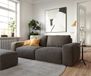 DELIFE Big-sofa Lanzo microvezel kaki 230x95 cm avec ottomane