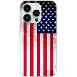 1001 coques Apple iPhone 15 Pro Siliconen hoesje Amerikaanse vlag