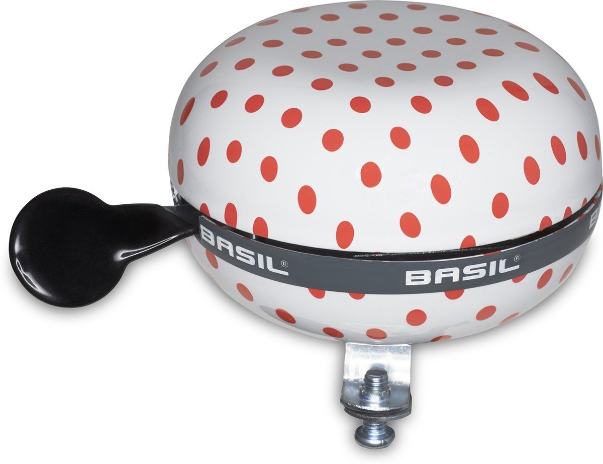 Basil Polkadot Big Bell - Fietsbel - Wit / Rood