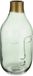 Giftdecor Bloemenvaas Crystal Face - luxe deco glas - groen transparant - 11 x 24 cm - gouden top