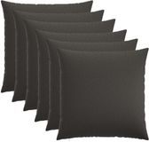 vidaXL Kussensloop HEERLEN Donkergrijs 60 x 60 cm Stof (6 stuks)