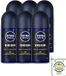 Nivea 6 x NIVEA MEN Deep Deodorant Roll-on met actieve kool - 50 ml - Voordeelverpakking - 6 stuks