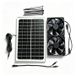 Panneau solaire 12V avec deux ventilateurs d'extraction de 120mm pour la ventilation d'un poulailler - 10W