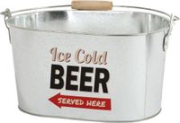 Seau à glace en métal sans marque avec décapsuleurs - Argent