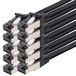 1aTTack.de CAT8 Plat netwerkkabel 10x 2m 40Gbps 2000MHz RJ45 - Zwart