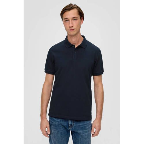 s.Oliver Regular Fit Polo met Logo - Donkerblauw