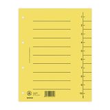 DONAU 8610001-11 Register van extra breed karton, 250 g/m², gelinieerd, voor DIN A4, 4-voudige perforatie
