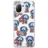 ERT GROUP mobiel telefoonhoesje voor Xiaomi 11 origineel en officieel erkend Marvel patroon Captain America 029 optimaal aangepast aan de vorm van de mobiele telefoon, hoesje is gemaakt van TPU
