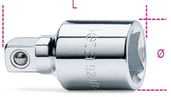 Beta Tools Adapter 920/15 1/2" vrouwelijk en 3/8" mannelijk