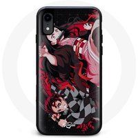 Maniacase Hoesje voor iPhone XS Demon Slayer Tanjiro Nezuko Attaque Combat