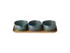 Aida Raw Organic Bol Set met Houten Dienblad Northern Green