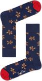 Happy Socks Happy Holiday kerst sokken Gingerbread Donkerblauw Multi Unisex Maat 41-46