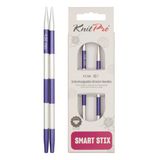KnitPro SmartStix verwisselbare breipunten 4.50mm Blauw/Zilver Metaal