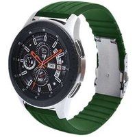 Armband SZSMART Siliconen met streepjes, verstelbaar voor Ticwatch S2, groen