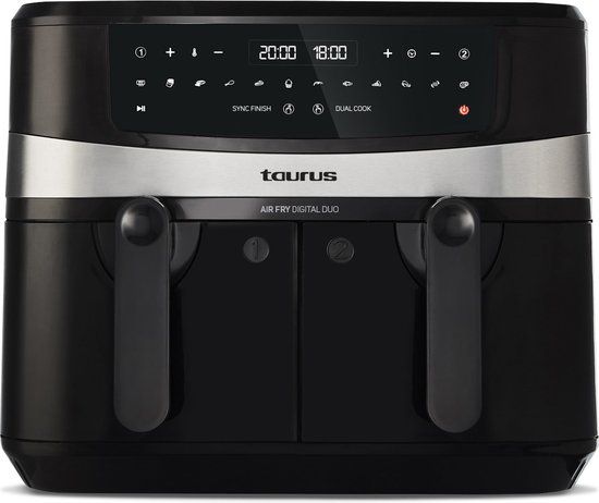 Taurus Air Fry Digital Duo Dubbel 9 l 2200 W Zwart