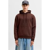 JACK & JONES ESSENTIALS roodbruin relaxed fit hoodie